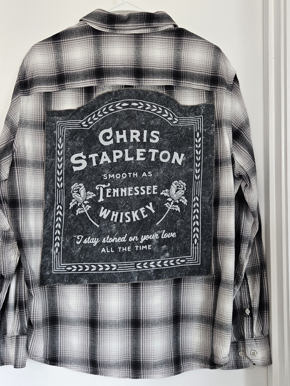 Chris Stapleton Back Patch Flannel Band Shirt